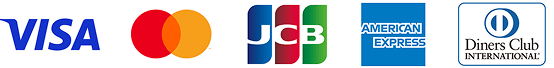VISA mastercard JCB AMERICAN EXPRESS Diners Club