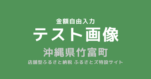 テスト竹富　金額自由入力
