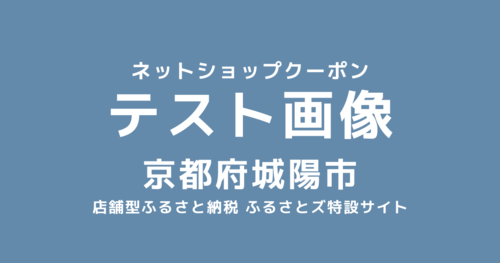 城陽市テスト返礼品　オンラインクーポン