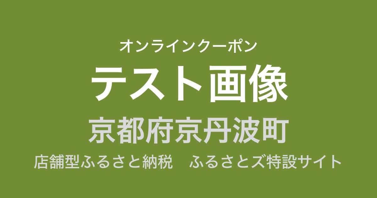 【オンラインクーポン】テスト返礼品（9,000円分）