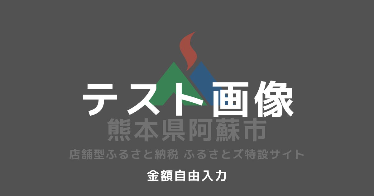 【金額自由入力】テスト返礼品