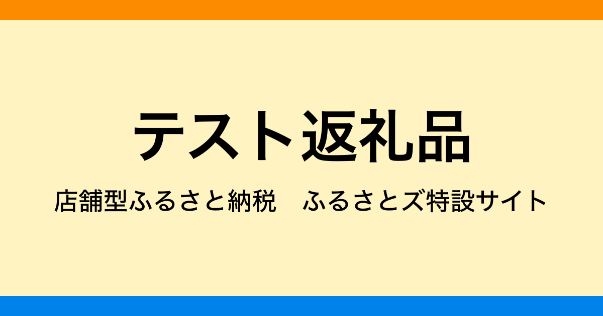【通常】テスト返礼品