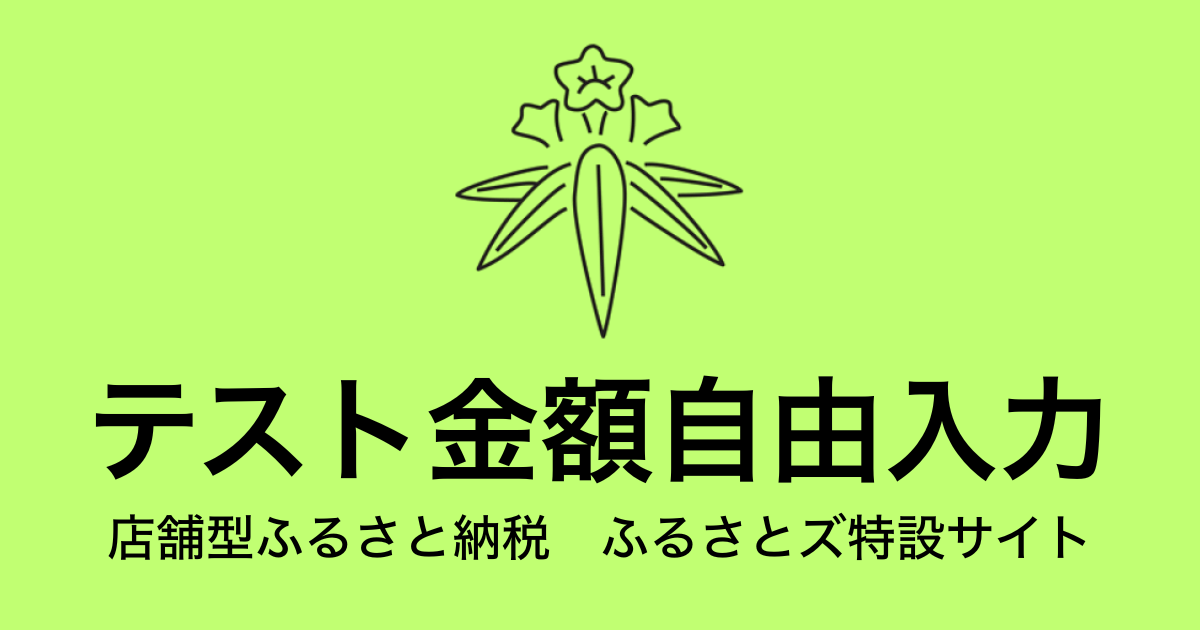 【金額自由入力】テスト返礼品