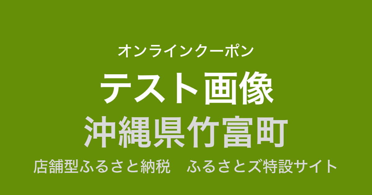 テスト竹富島　オンラインクーポン（9,000円分）