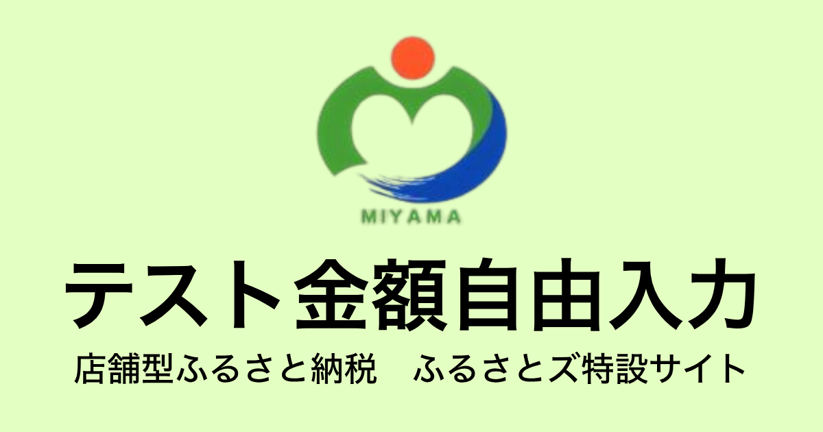 【金額自由入力】テスト返礼品