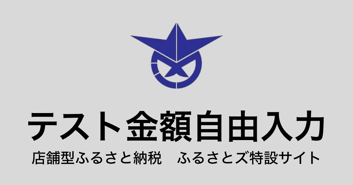 【金額自由入力】テスト返礼品